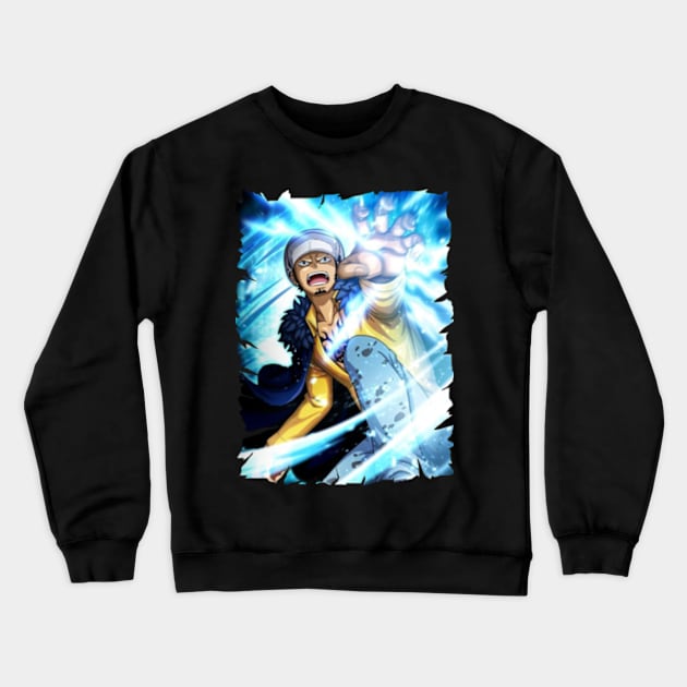 TRAFALGAR D. WATER LAW ANIME MERCHANDISE Crewneck Sweatshirt by graficklisensick666